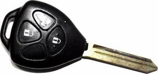 Toyota Car Key Shell with Blade with 3 Buttons for Toyota