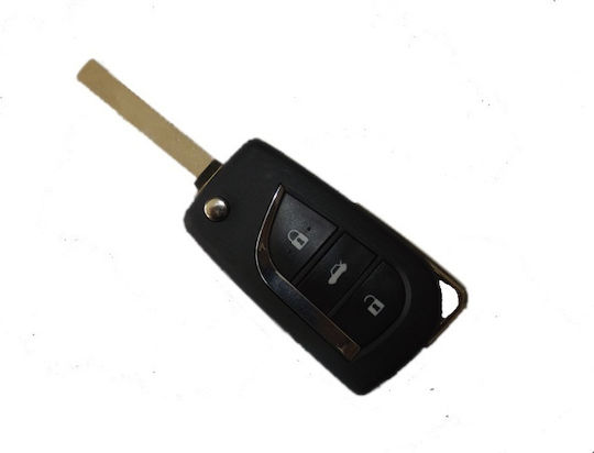 Toyota Foldable Car Key Shell with Blade with 3 Buttons for Toyota and Blade VA2