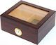 Humidor Cherry Ξύλινη Βιτρίνα Υγραντήρας 40 Πούρων με Υγρόμετρο 26x22x11εκ.