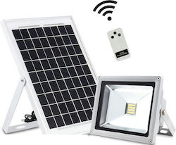 Rezistent la apă Panouri solare Proiector LED 20W Alb Rece 6000K cu Telecomandă IP65