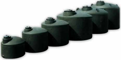 Vertical Cylindrical Plastic Storage Tank 4000lt for Water / Petroleum / Oil Black