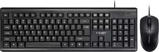 T-Wolf TF500 Set tastatură și mouse Engleză UK