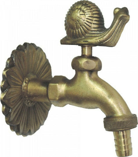 Decorative Faucet Garden Brass with Snail 12.5x16cm 12.5cmx16cm 53487