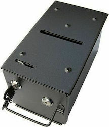 Drop Box Deck Box of Metal Black 22.5x20.4cm