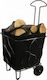 Metallic Firewood Trolley 40x40x40cm Black