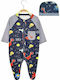 Energiers Baby Bodysuit Set Long-Sleeved with Accessories Blue