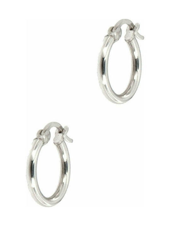 Mertzios.gr Earrings Hoops made of Platinum