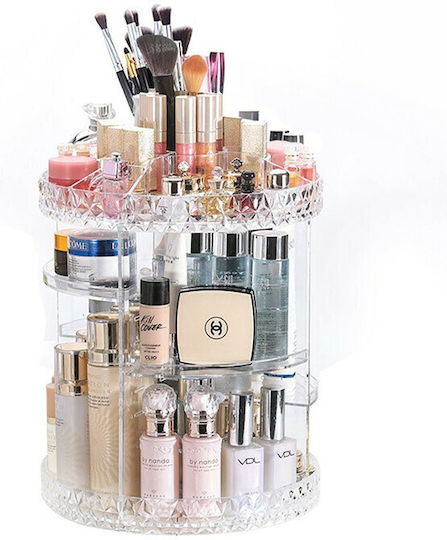 Drehbarer Organisationsständer für Kosmetik mit Ebenen Transparente 36x25,4cm