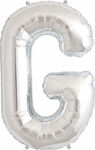 Μπαλόνι 100cm Ασημί Γράμμα G