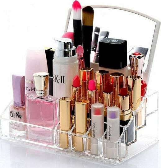 Organisationsbasis für Kosmetik mit Trennzeichen Transparent 22x19,5x12,5cm