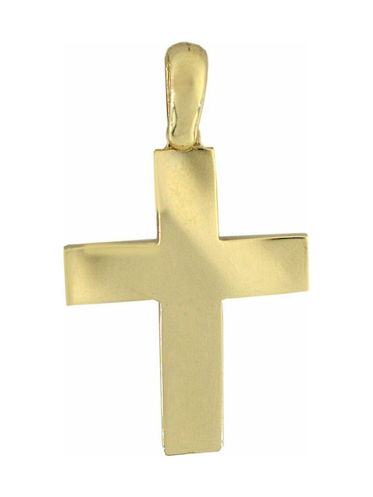 Mertzios.gr Gold Cross 14K Double Sided