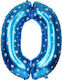 Ballon Folie Zahl Blau 40cm