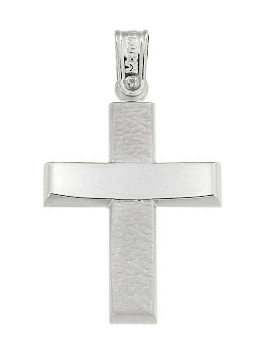 Mertzios.gr White Gold Cross 14K