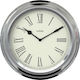 Vedette Silent Wall Clock Metallic Silver Ø30cm