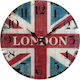 SP Souliotis London Античен стенен часовник Стъкло Многоцветен Ø30см