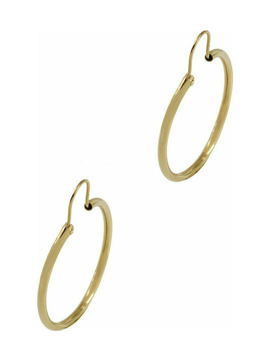 Mertzios.gr Earrings Hoops made of Gold 14K