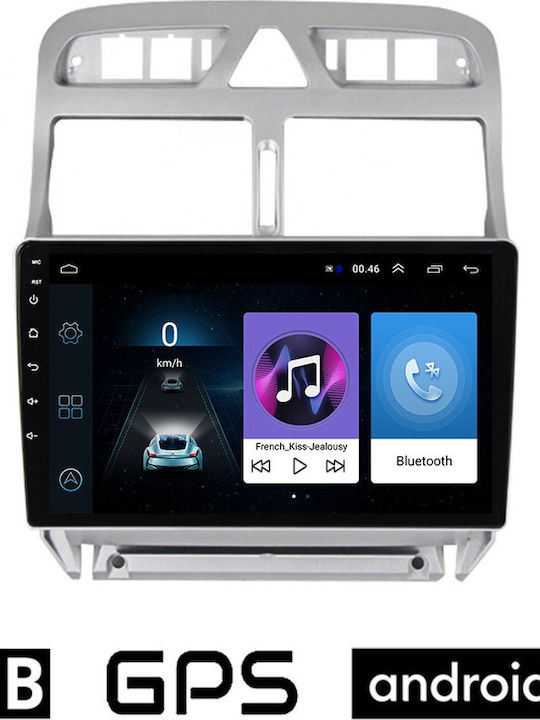 Car-Audiosystem für Peugeot 307 2002-2013 (Bluetooth/USB/AUX/WiFi/GPS) mit Touchscreen 9"