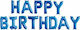 Set of 13 Balloons Foil Blue Letters 40cm