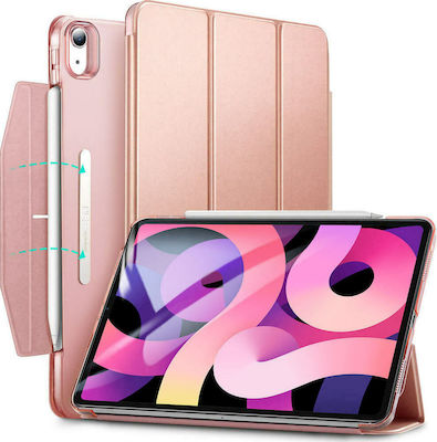 ESR Ascend Flip Cover Piele artificială / Silicon Rose Gold (iPad Air 2020/2022)