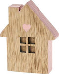 Christening Favor with Decorative Item Σπιτάκι Pink made of Wood 50pcs