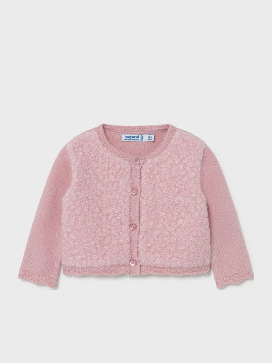 Kids Cardigan Knitted Pink