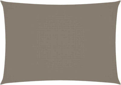 vidaXL Shade Sail Brown 2x4m Rectangle made of Oxford fabric