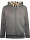 Energiers Girls Hooded Cardigan with Zipper Gray