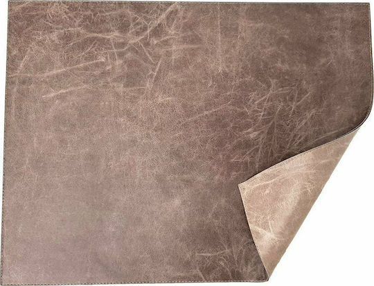 Sonolys Platzdeckchen Künstliches Leder Braun 43x33cm 1Stück