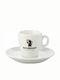 Hausbrandt Tasse Espresso aus Porzellan Weiß 60ml