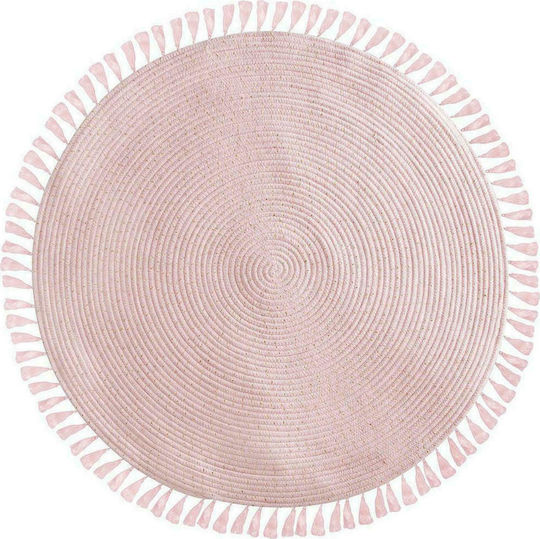 Atmosphera Παιδικό Χαλί Ροζ Στρογγυλό με Διάμετρο 90cm
