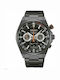 Seiko Conceptual Ανδρικό Ρολόι 41mm Χρονογράφος Μπαταρίας με Μαύρο Μεταλλικό Μπρασελέ
