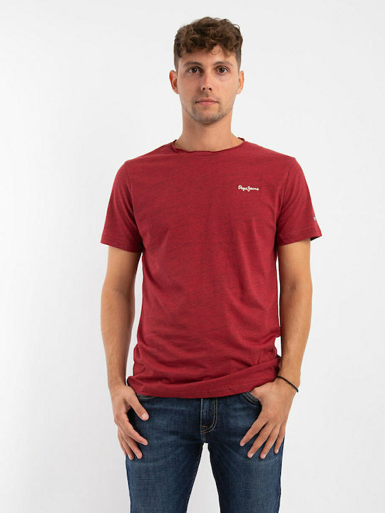 Pepe Jeans Ανδρικό T-shirt Currant με Στάμπα