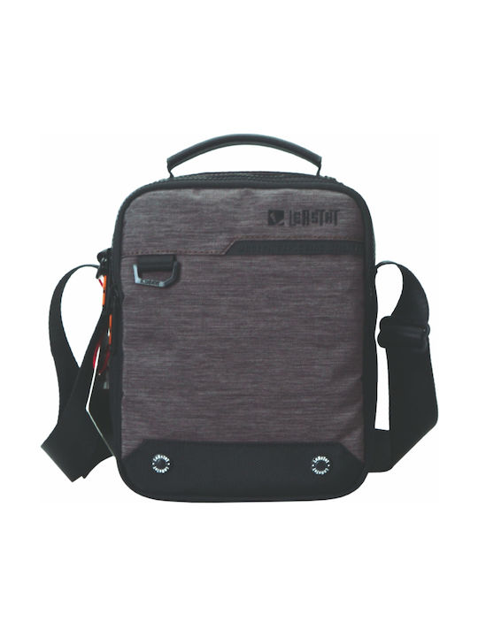 Leastat 9006-G Ανδρική Τσάντα Ώμου / Χιαστί σε Γκρι χρώμα