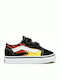 Vans Kids Sneakers Old Skool V Flame with Scratch Black