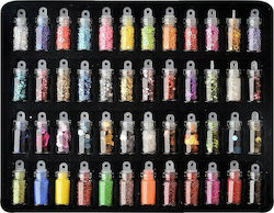Casetă cu 48 buc Strass pentru Unghii în Diverse Culori 48buc