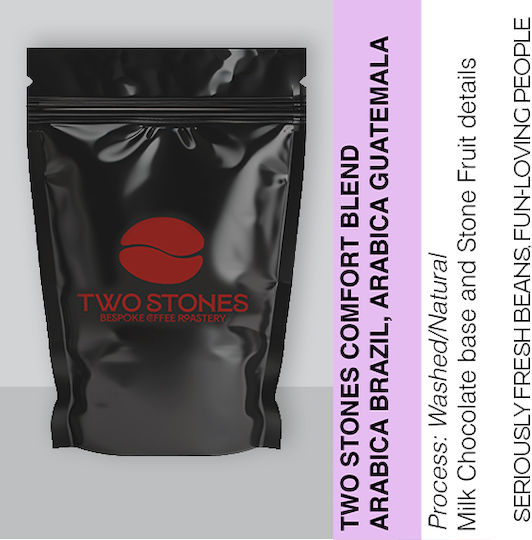 TwoStones Coffee Roasters Espresso Coffee Single Origin Arabica Brazil Comfort Blend Whole Beans 250gr