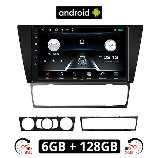Car Audio System for BMW E90 / E91 / E92 / Series 3 (E91) / Series 3 2005-2012 (Bluetooth/USB/AUX/WiFi/GPS/Apple-Carplay/Android-Auto) with Touch Screen 9"