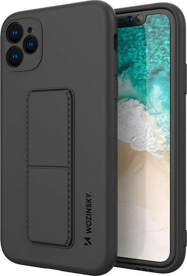 Wozinsky Kickstand Flexible Back Cover Σιλικόνης Μαύρο (iPhone 11 Pro)