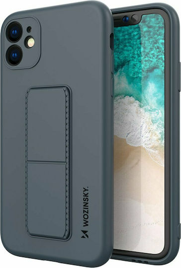 Wozinsky Kickstand Flexible Back Cover Silicone Navy Blue (iPhone 12 mini)