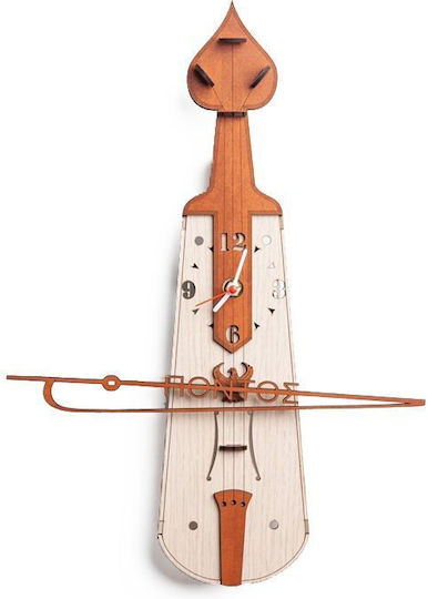 Musikinstrument Pontiaki Lyra Wanduhr Hölzernes Mit Pendel Mehrfarbig