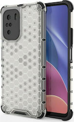 Hurtel Honeycomb Silicone Back Cover Durable Transparent (Poco F3 / Mi 11i)