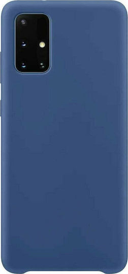 Hurtel Soft Flexible Rubber Umschlag Rückseite Silikon Blau (Galaxy S21+ 5G)