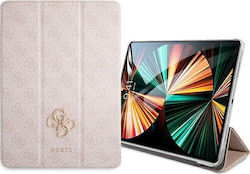 Guess 4G Collection Flip Cover Δερματίνης Ροζ (iPad Pro 2021 12.9")