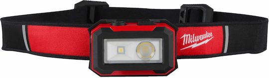 Milwaukee Rechargeable Headlamp LED IP54 with Maximum Brightness 450lm IR HL450