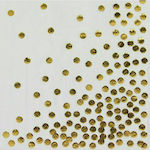 Party Napkins White with Gold Polka Dot Party Napkins 12 Pieces 33x33cm White 33x33cm. 12pcs