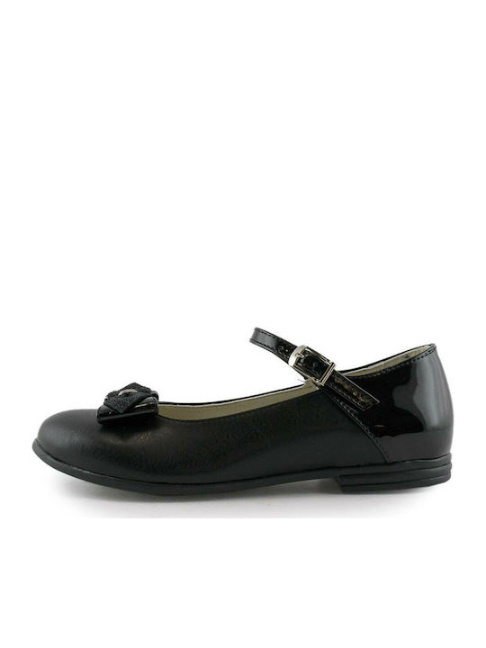 Juliet Kids Ballerinas Juliet with Adjustable Metal Clasp Black