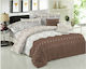 Le Blanc Sheet Sets Single with Elastic 100x200+20cm. Ekinox Brown 3pcs