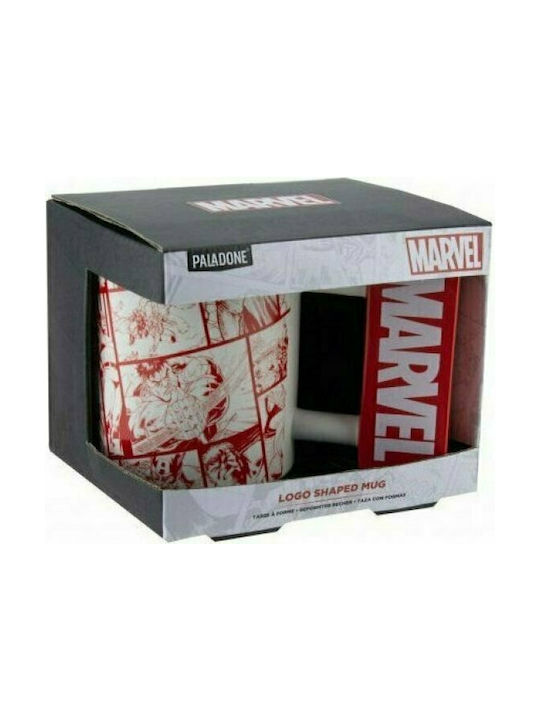 Paladone Marvel Logo Κούπα Κεραμική Λευκή 450ml