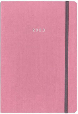 Νext Ημερήσια Ατζέντα 2023 Fabric Ροζ 12x17cm