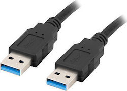 Lanberg CA-USBA-30CU-0010-BK USB 3.0 USB-A-Stecker zu USB-A-Stecker 1m